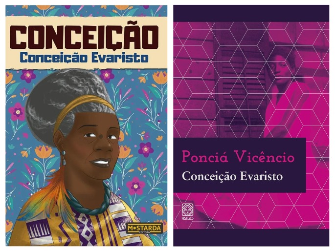 Capas dos livros de Conceição Evaristo: biografia e “Ponciá Vicêncio”.